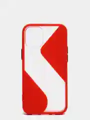 Красный чехол Apple iPhone 12 Mini пластиковый, матовый, с цветными кнопками