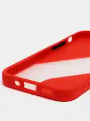 Красный чехол Apple iPhone 12 Mini пластиковый, матовый, с цветными кнопками