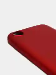 Красный чехол силиконовый для Xiaomi Redmi Go, Сяоми Редми Гоу, матовый, с эффектом "металлик"