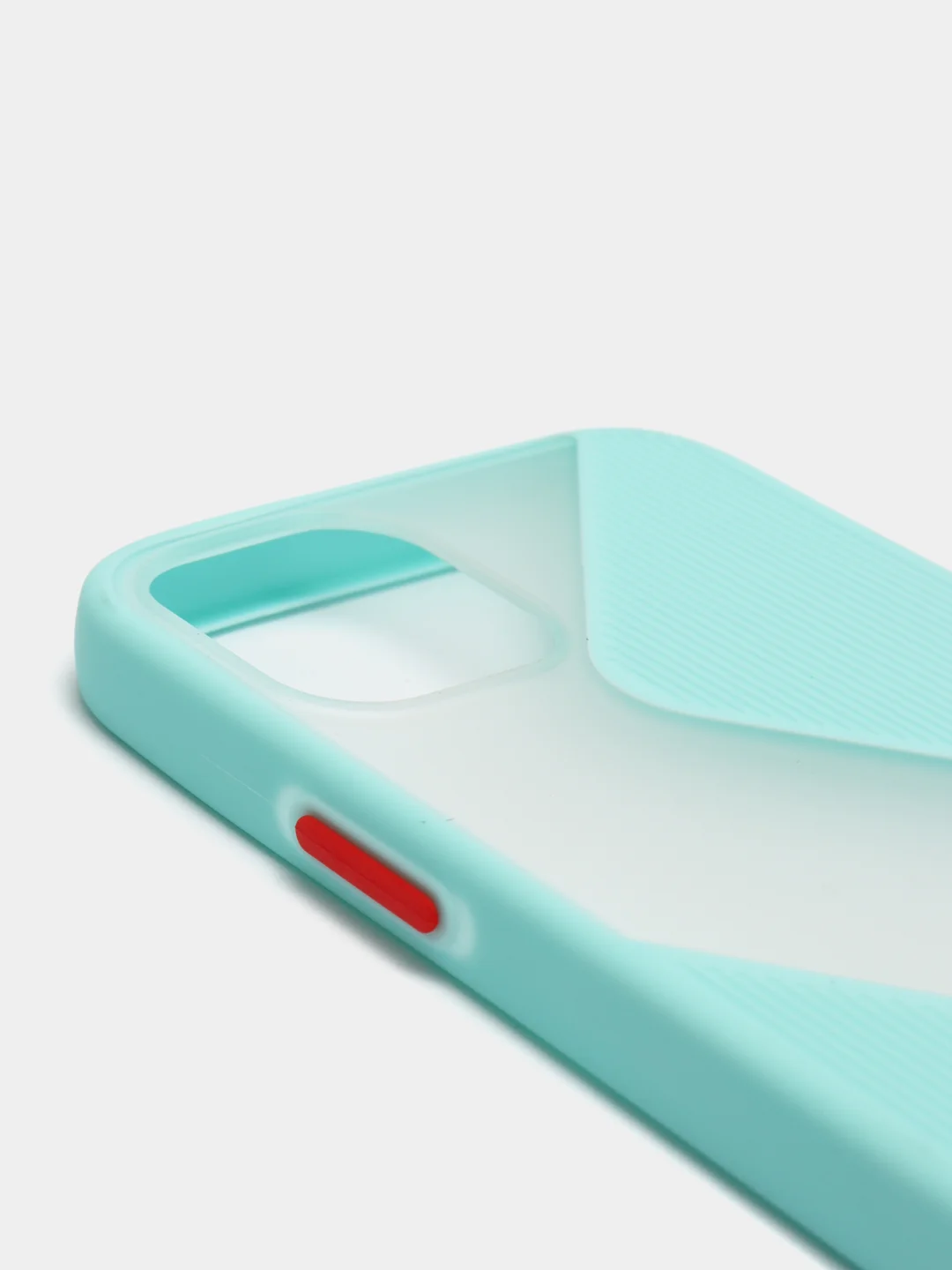 Бирюзовый чехол Apple iPhone 12 Mini пластиковый, матовый, с цветными кнопками