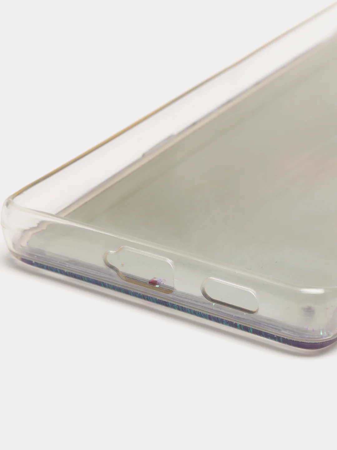 Фиолетовый чехол Samsung Galaxy S21 Ultra, Галакси С21 силиконовый переливающийся, жидкий с блестками