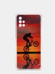 Алый чехол Samsung Galaxy A71, Самсунг Галакси А71 силиконовый с рисунком и усиленными углами