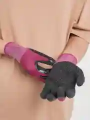 Красный перчатки рабочие/утепленные с вспененным латексным покрытием
