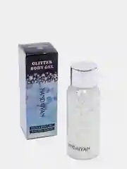 Белый глиттер-гель, блестки для лица и тела
