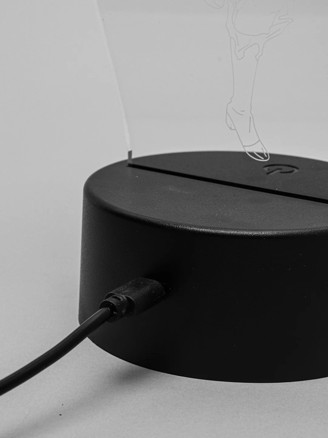 Фиолетовый светильник ночник 3D "Genshin Impact", светодиодная настольная лампа с USB