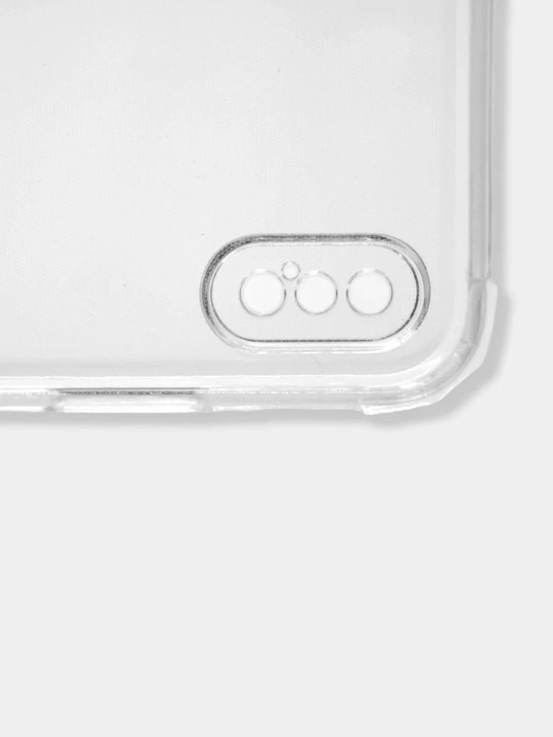 Силиконовый чехол накладка iPhone X XS 10 усиленные углы, защита вокруг камер, прозрачный