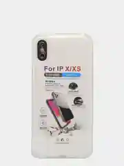 Силиконовый чехол накладка iPhone X XS 10 усиленные углы, защита вокруг камер, прозрачный