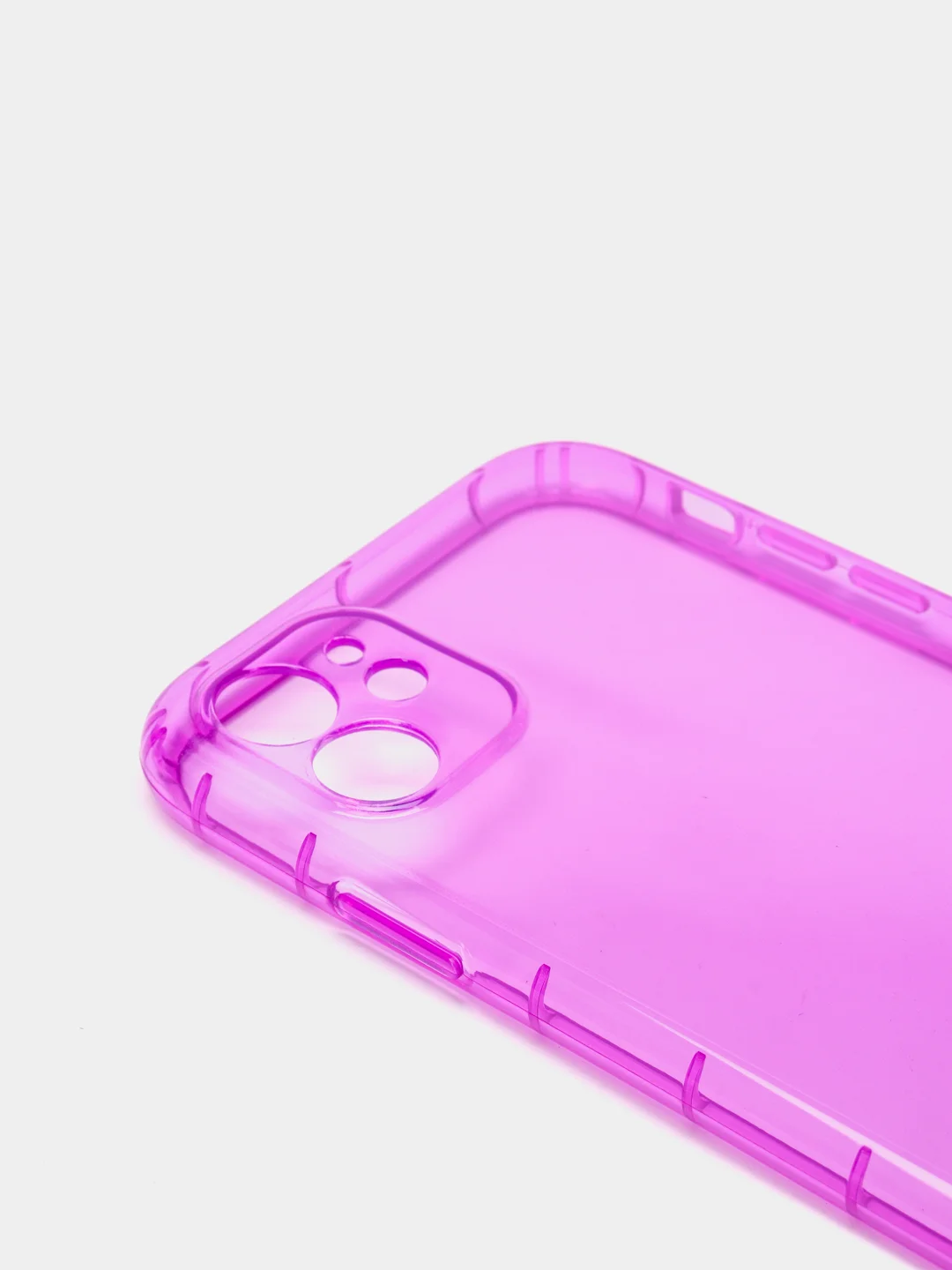 Фиолетовый чехол для iPhone 11, XR, 12, 13, 14, Pro, Max, Plus, 7, 8, SE 2020, неон, с защитой камеры