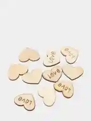 Бежевый деревянная заготовка Сердце Love 1,5 см 50 шт. Рукоделие Боксы подарочные