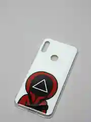 Багровый чехол Honor 8A / 8A Prime / Huawei Y6 2019 / Y6 Prime 2019 с рисунком Игра в кальмара