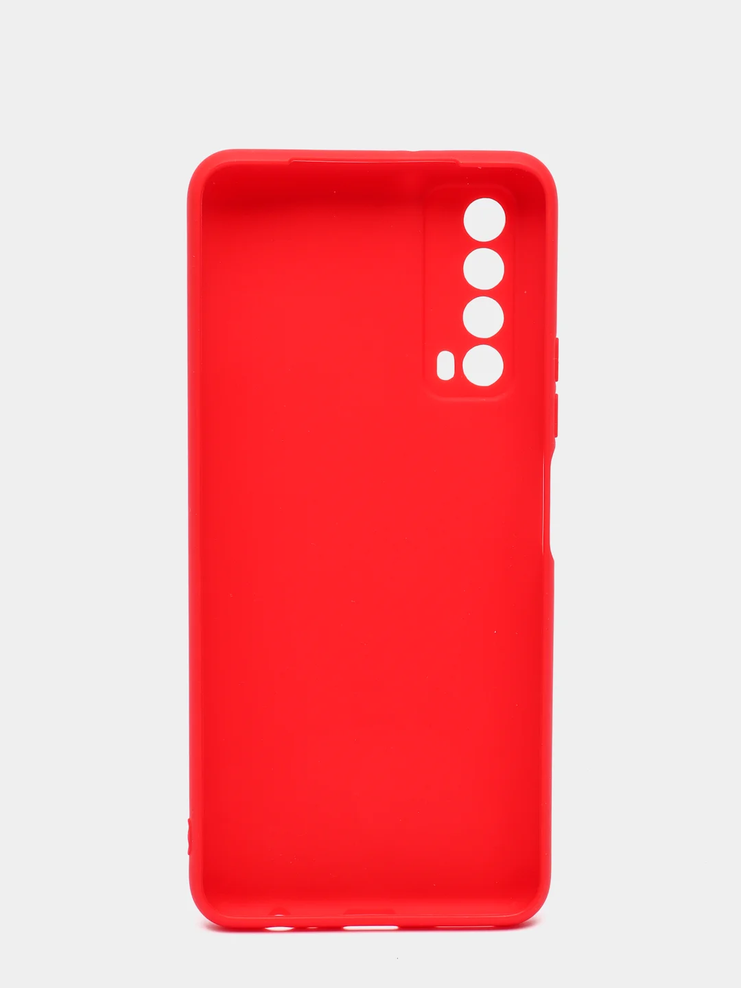 Красный чехол силиконовый Huawei P Smart 2021 (Хуавей П Смарт 2021) с защитой камеры