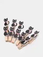 Черный декоративные деревянные прищепки Кошки, наборы по 5-10 шт