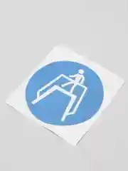 Бирюзовый наклейка "Предписывающие знаки"