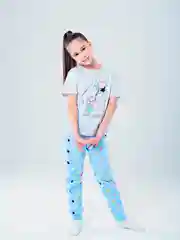 Голубой пижама для девочки рост на 122-152 см (7-12 лет)