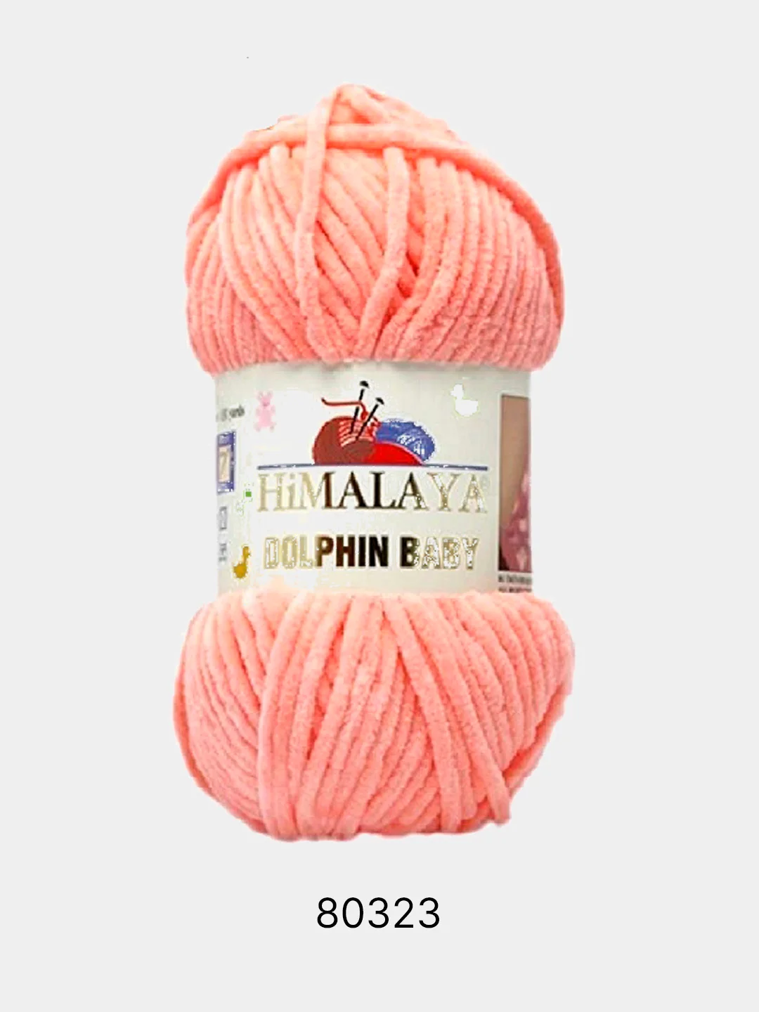 Коралловый меланж пряжа Himalaya Dolphin Baby, полиэстер, 100 г, 120 м