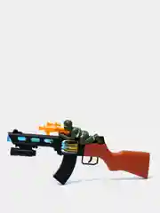 Черный игрушка "Автомат" с музыкой и светом, на батарейках, 40см