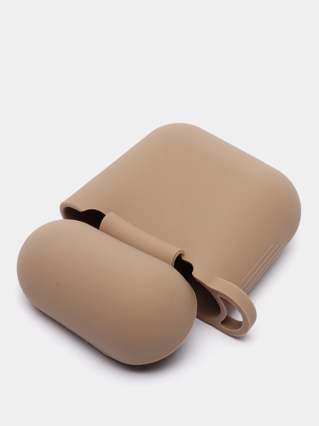 Коричневый силиконовый чехол для AirPods 1 и AirPods 2