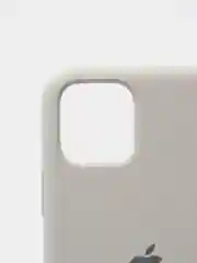 Светло-бежевый чехол для iPhone 11 Pro 5.8" Silicone Case, закрытый низ с логотипом