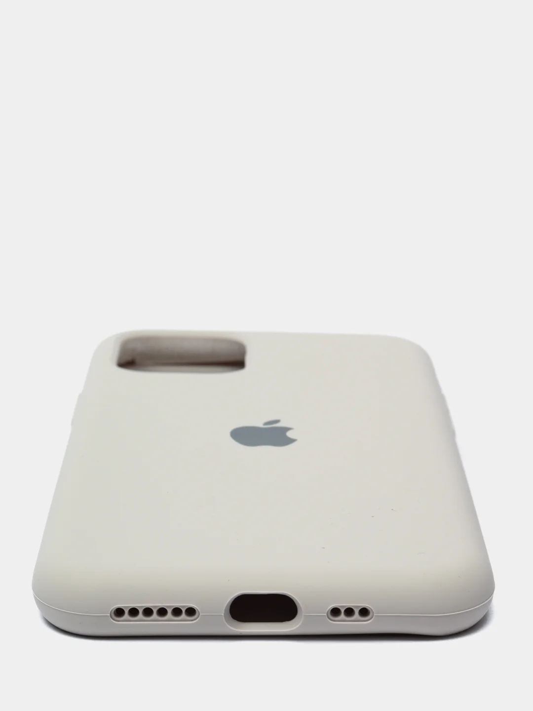 Светло-бежевый чехол для iPhone 11 Pro 5.8" Silicone Case, закрытый низ с логотипом