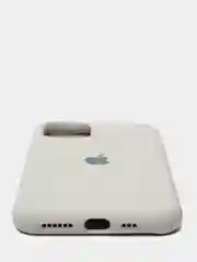 Светло-бежевый чехол для iPhone 11 Pro 5.8" Silicone Case, закрытый низ с логотипом