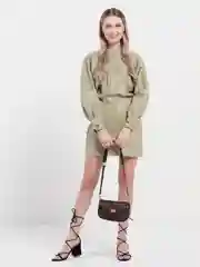 Коричневый сумка женская, стёганая