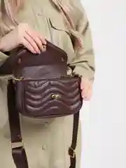 Коричневый сумка женская, стёганая