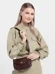Коричневый сумка женская, стёганая