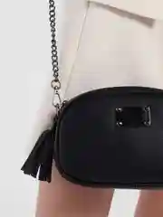 Черный женская сумка с цепочкой