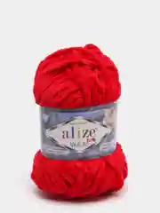 Красный пряжа плюшевая Alize Velluto