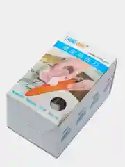 Розовый овощечистка с контейнером