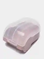 Розовый овощечистка с контейнером