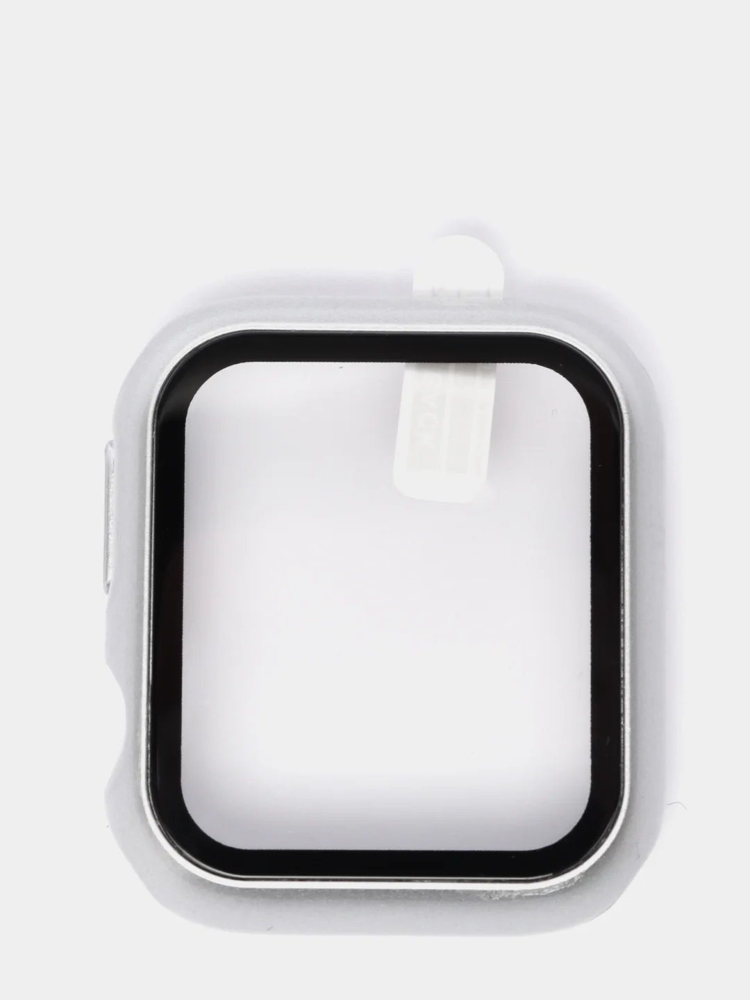 Серебряный бампер с защитным стеклом для Apple Watch 38/40/42/44 mm