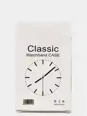 Серебряный бампер с защитным стеклом для Apple Watch 38/40/42/44 mm