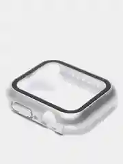 Серебряный бампер с защитным стеклом для Apple Watch 38/40/42/44 mm