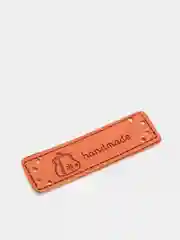 Голубой бирки "Hand made", 5 штук, экокожа