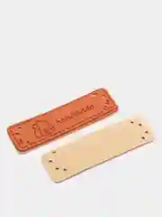 Голубой бирки "Hand made", 5 штук, экокожа