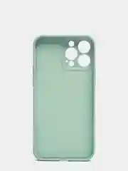 Бирюзовый силиконовый чехол с шёлковым покрытием для iPhone 13 Mini, 13 Pro Max