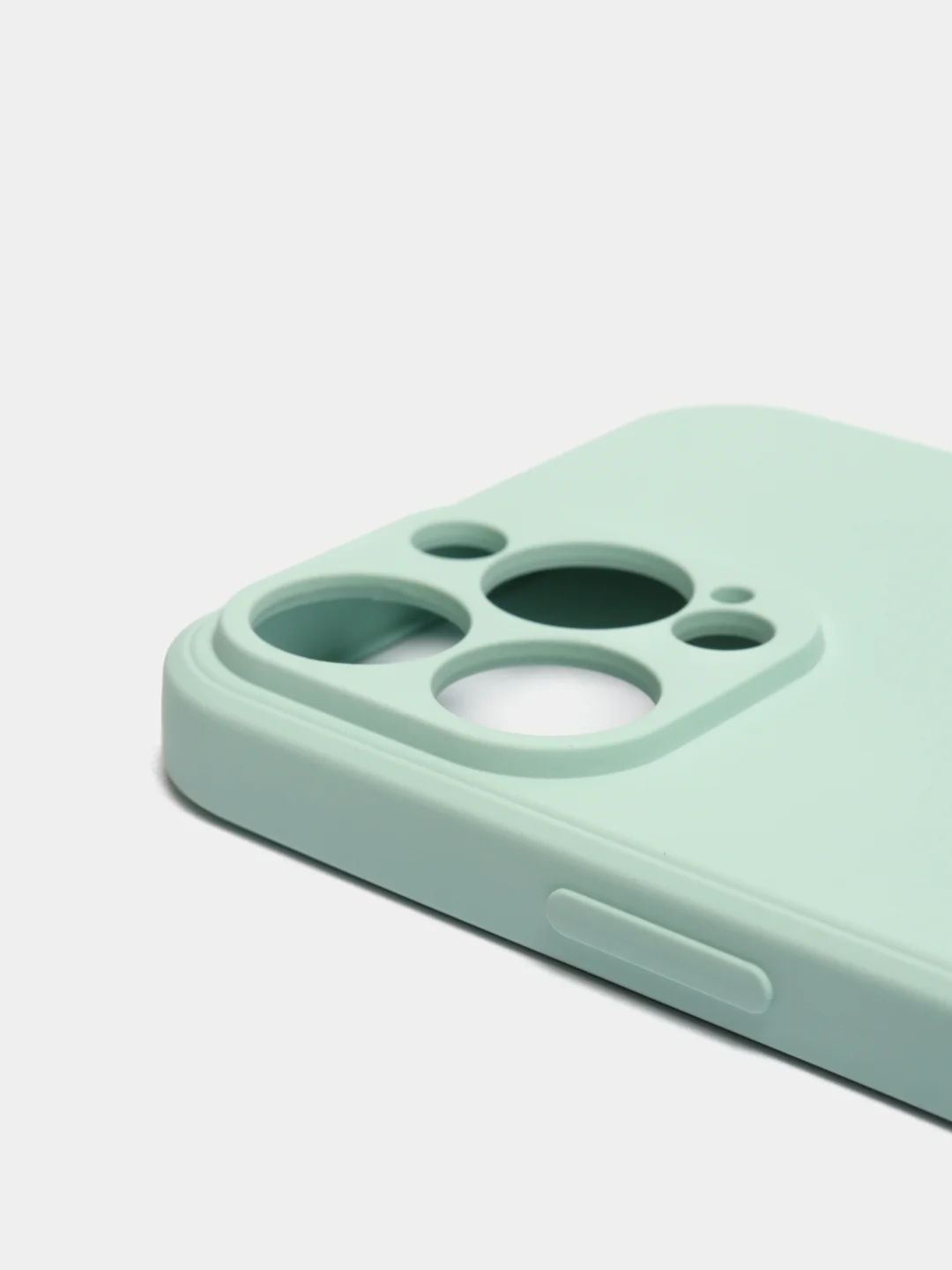 Бирюзовый силиконовый чехол с шёлковым покрытием для iPhone 13 Mini, 13 Pro Max