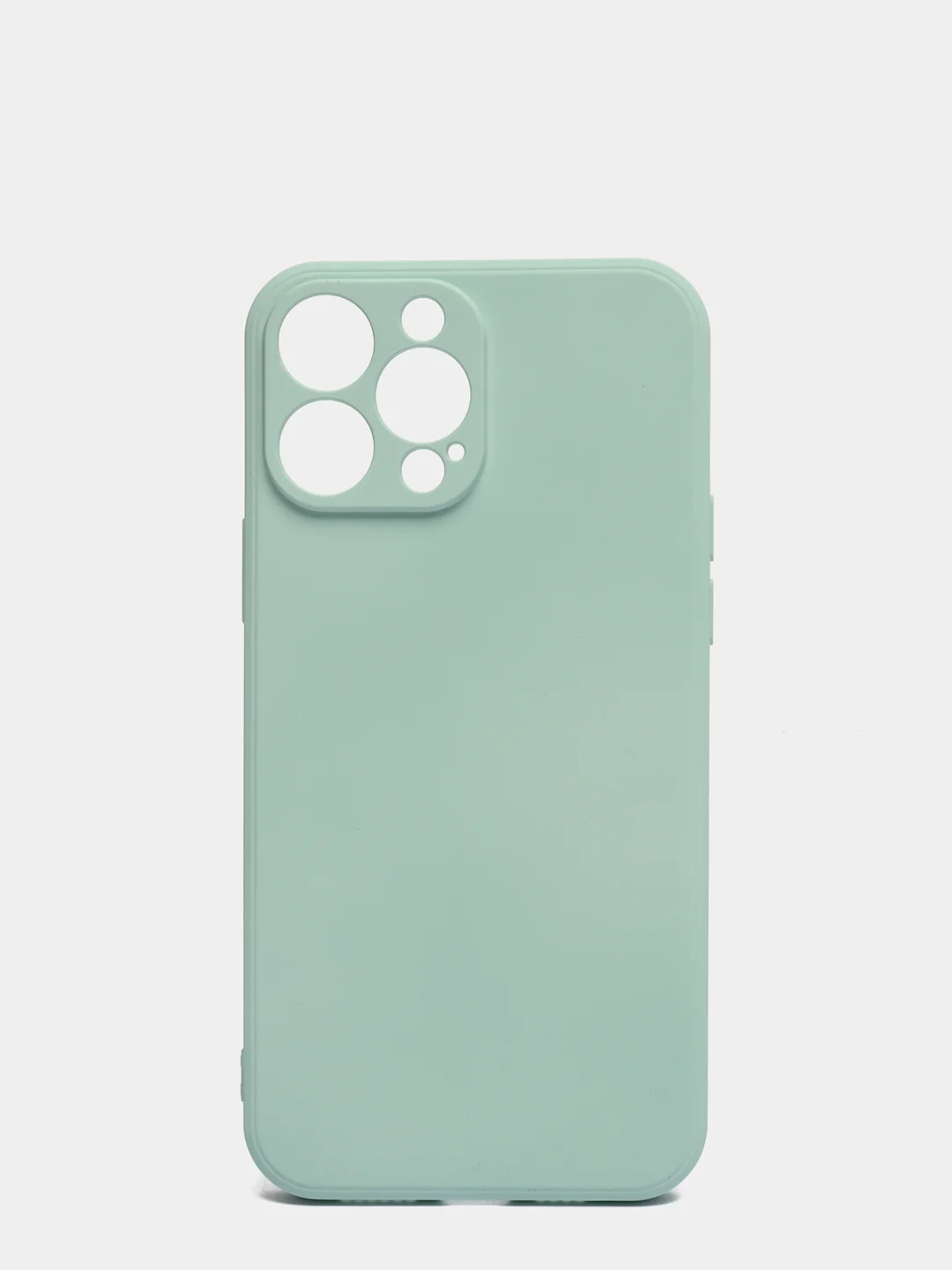 Бирюзовый силиконовый чехол с шёлковым покрытием для iPhone 13 Mini, 13 Pro Max