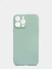 Бирюзовый силиконовый чехол с шёлковым покрытием для iPhone 13 Mini, 13 Pro Max