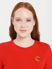 Желтый стильная брошь под золото, буква C , N