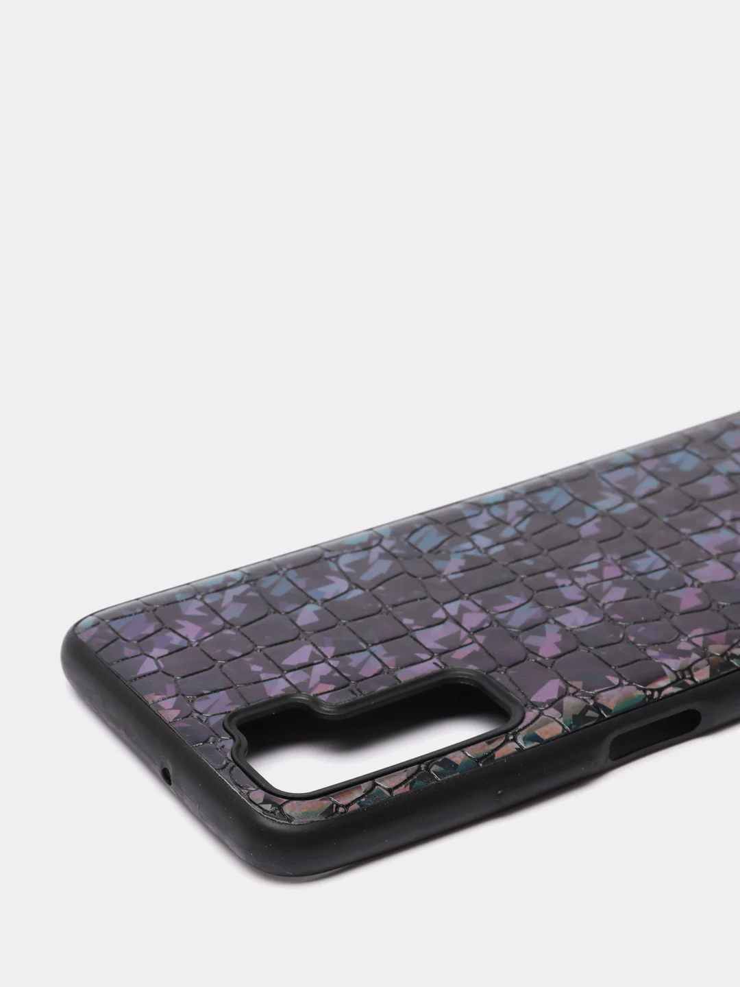 Черный чехол Huawei Honor 30s, Хуавей Хонор 30с силиконовый, имитация змеиной кожи