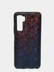 Черный чехол Huawei Honor 30s, Хуавей Хонор 30с силиконовый, имитация змеиной кожи