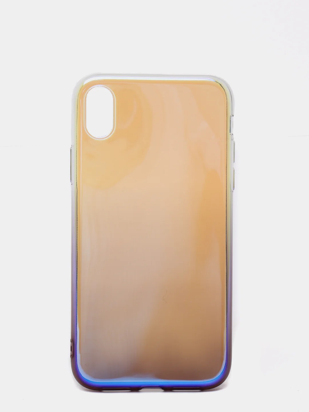 Синий меланж чехол iPhone XR, Xs Max силиконовый прозрачный с градиентом