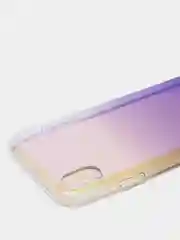 Синий меланж чехол iPhone XR, Xs Max силиконовый прозрачный с градиентом
