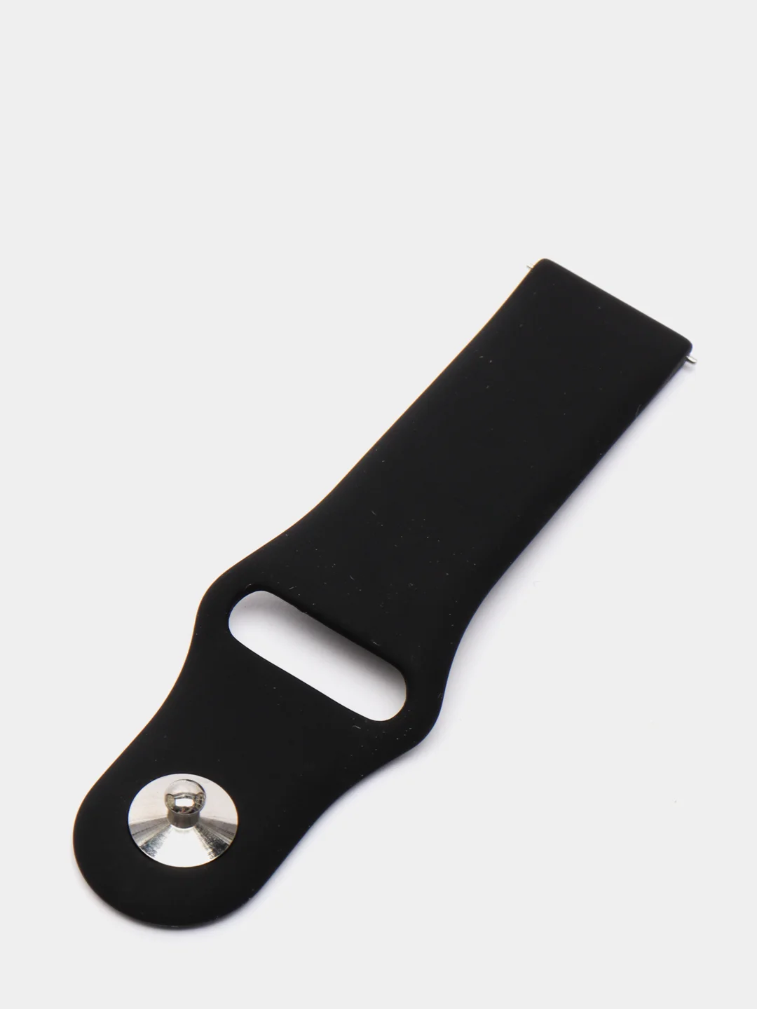 Черный силиконовый ремешок с кнопкой для Xiaomi Amazfit Bip / Samsung / Huawei, 20 мм