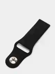 Черный силиконовый ремешок с кнопкой для Xiaomi Amazfit Bip / Samsung / Huawei, 20 мм