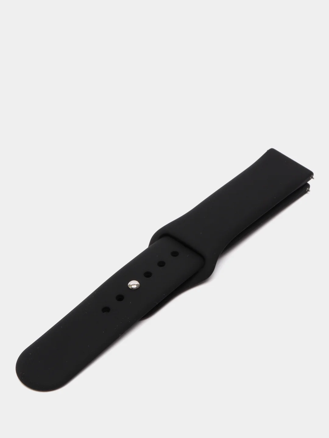 Черный силиконовый ремешок с кнопкой для Xiaomi Amazfit Bip / Samsung / Huawei, 20 мм