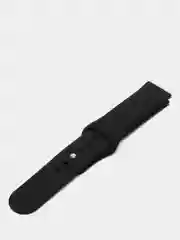 Черный силиконовый ремешок с кнопкой для Xiaomi Amazfit Bip / Samsung / Huawei, 20 мм