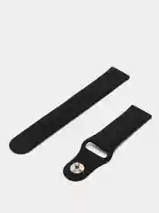 Черный силиконовый ремешок с кнопкой для Xiaomi Amazfit Bip / Samsung / Huawei, 20 мм